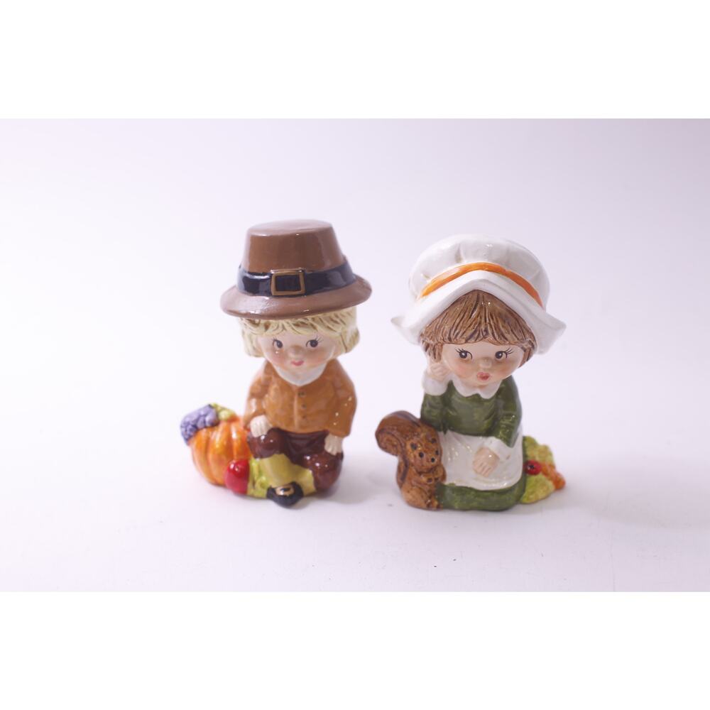 Pilgrims, Boy and Girl, Figurines, Thanksgiving, Holiday Decor, ~ 250622-WH 348